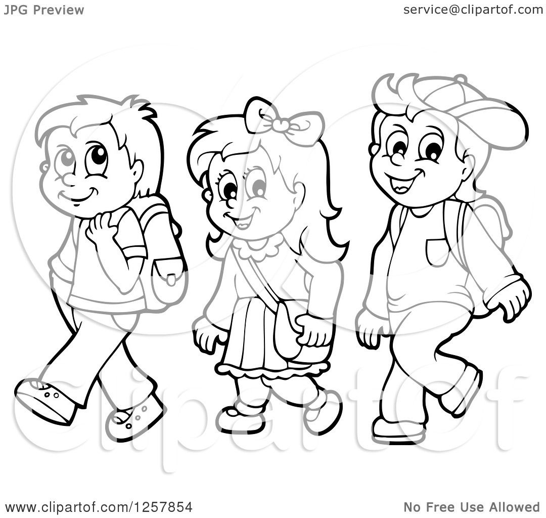walking safety coloring pages - photo #37