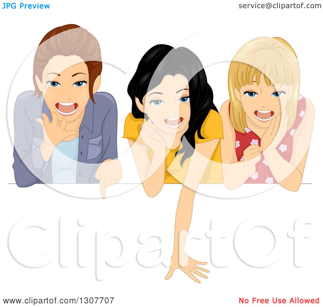 woman excited clipart