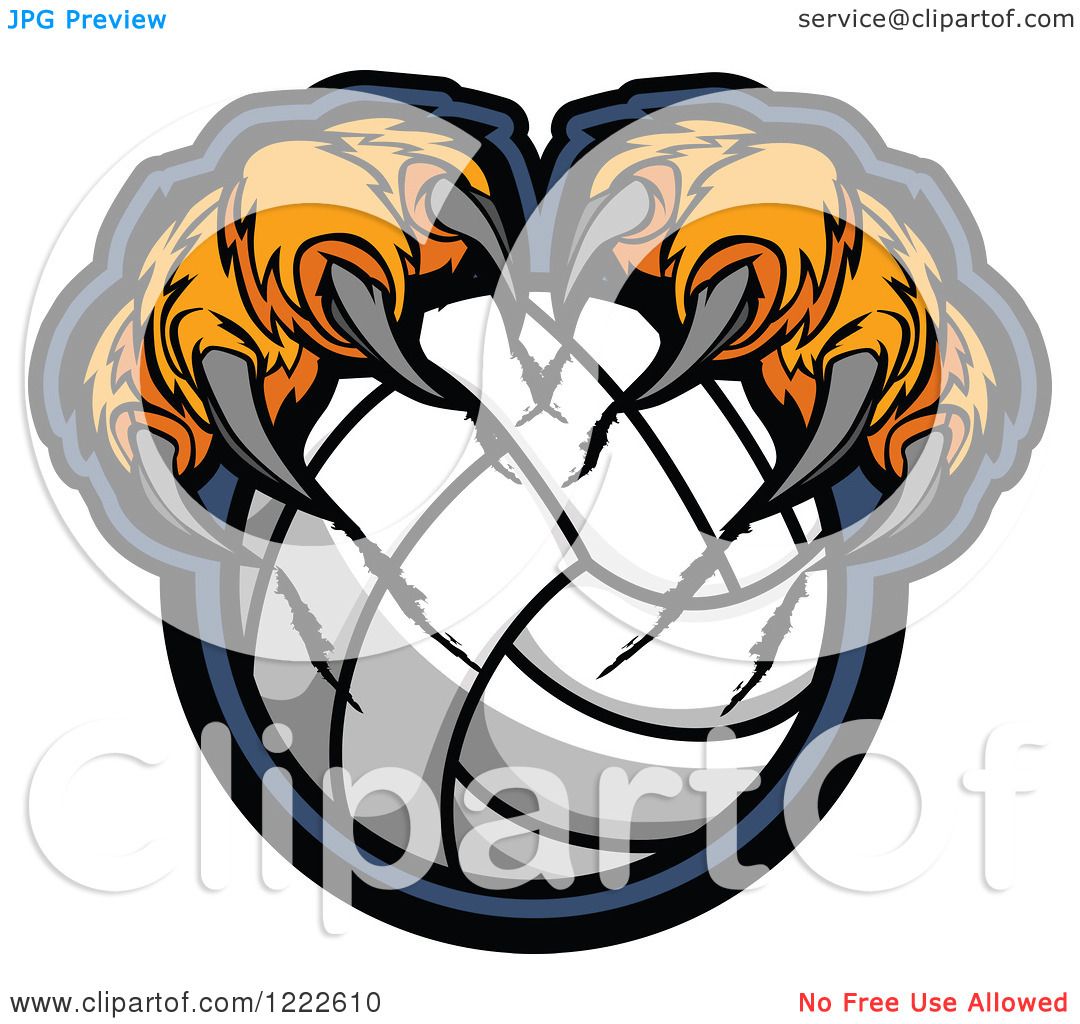 tiger volleyball clipart - photo #13