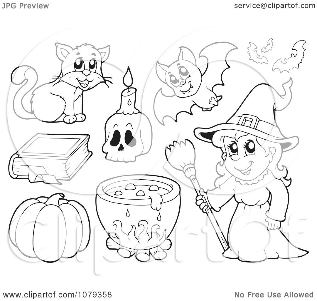 Раскраски для Хэллоуина для детей