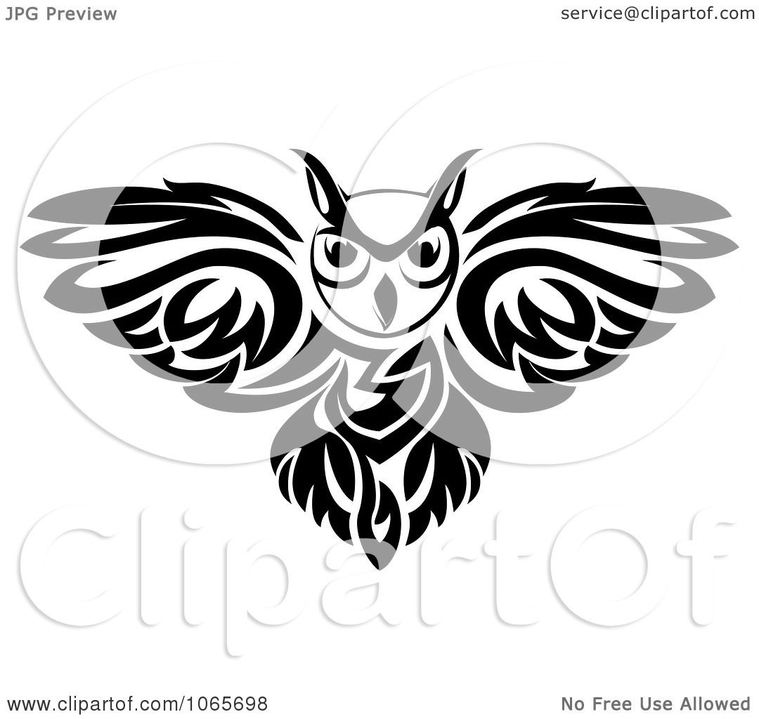 Clipart Owl Logo Black And White 1 - Royalty Free Vector ...