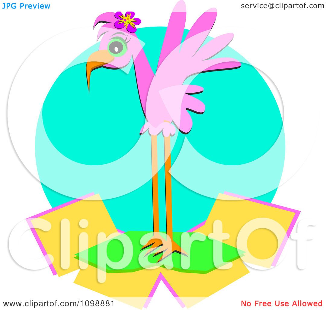 flamingo clipart turquoise wings