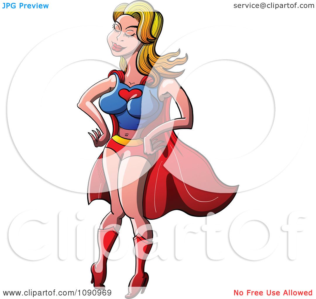 Royalty-Free (RF) Clipart Illustration of a Sexy Female 
