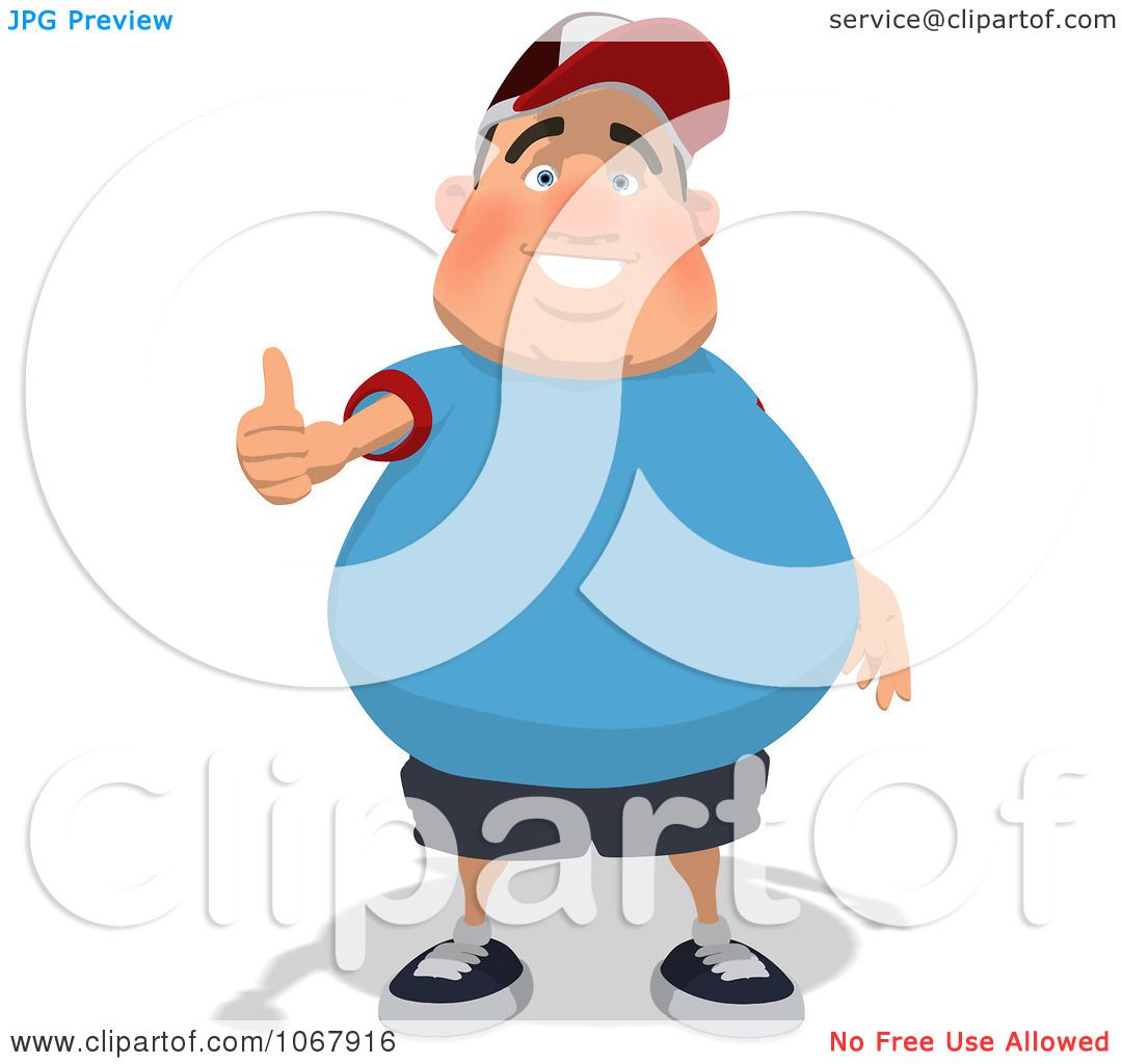 Clipart Thumbs Up Chubby Burger Man 1 - Royalty Free ...