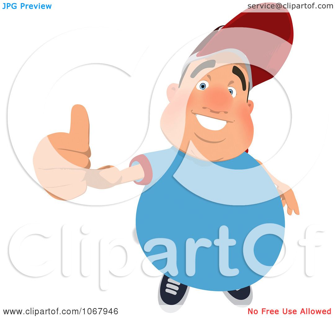Clipart Thumbs Up Chubby Burger Man 2 - Royalty Free ...