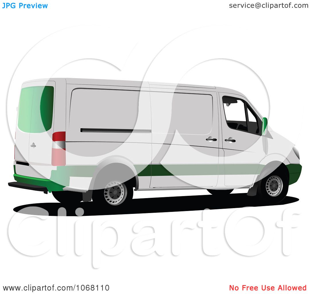 Clipart Van - Royalty Free Vector Illustration by leonid #1068110