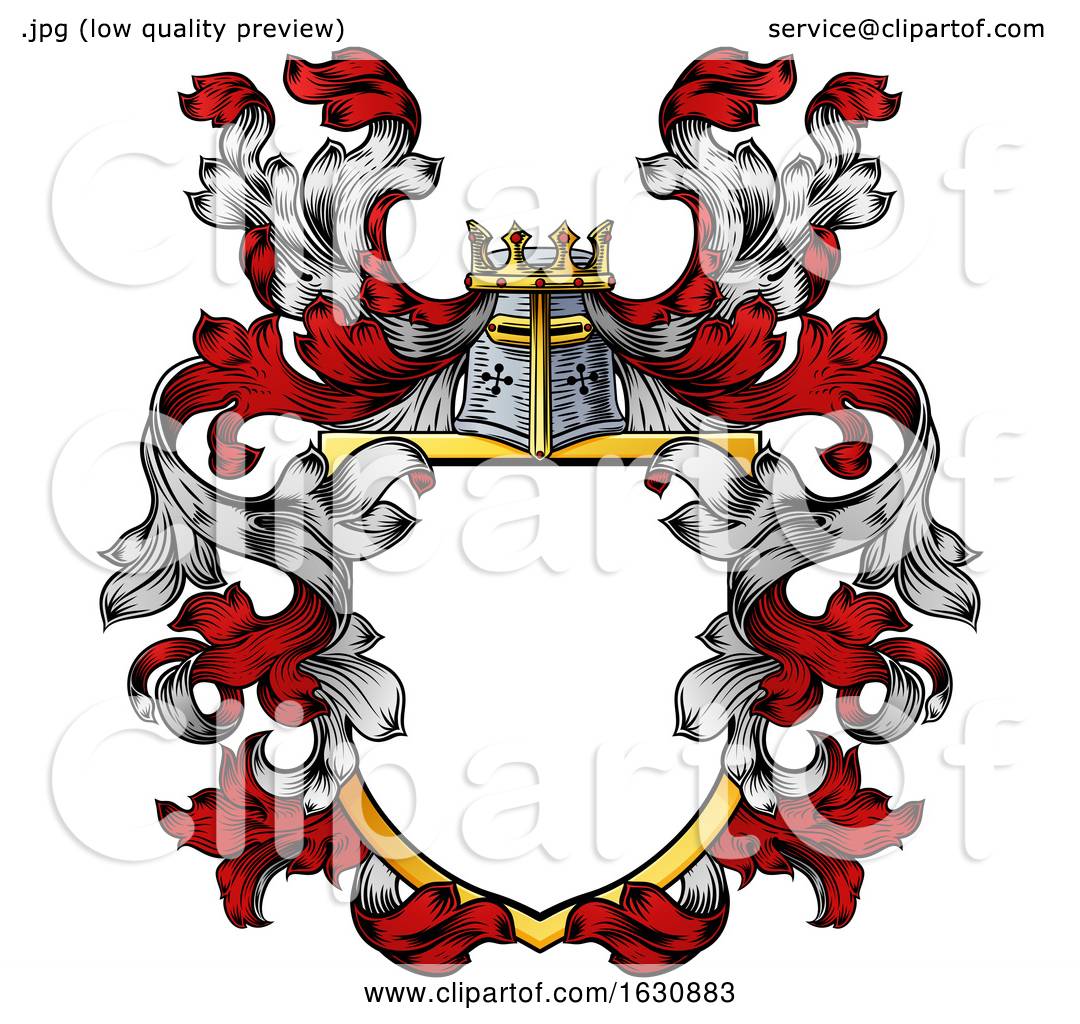 Coat of Arms Crest Knight Family Heraldic Shield by AtStockIllustration ...