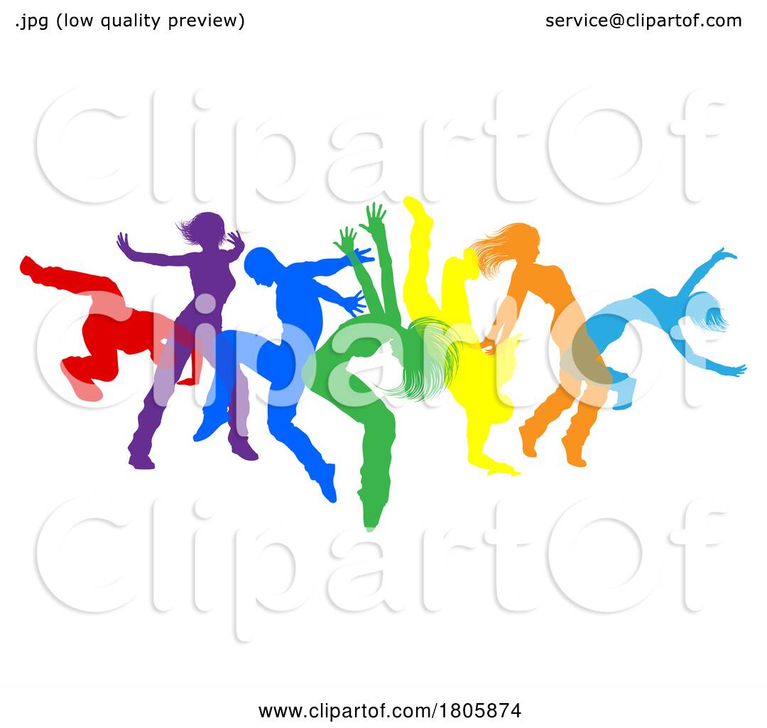 Dancing pose man and women silhouette Royalty Free Vector