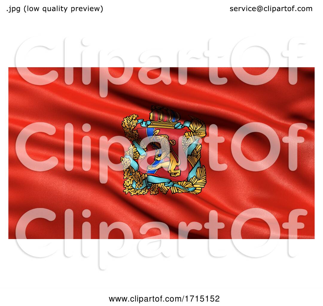 Flag of Krasnoyarsk Krai Waving in the Wind by stockillustrations #1715152