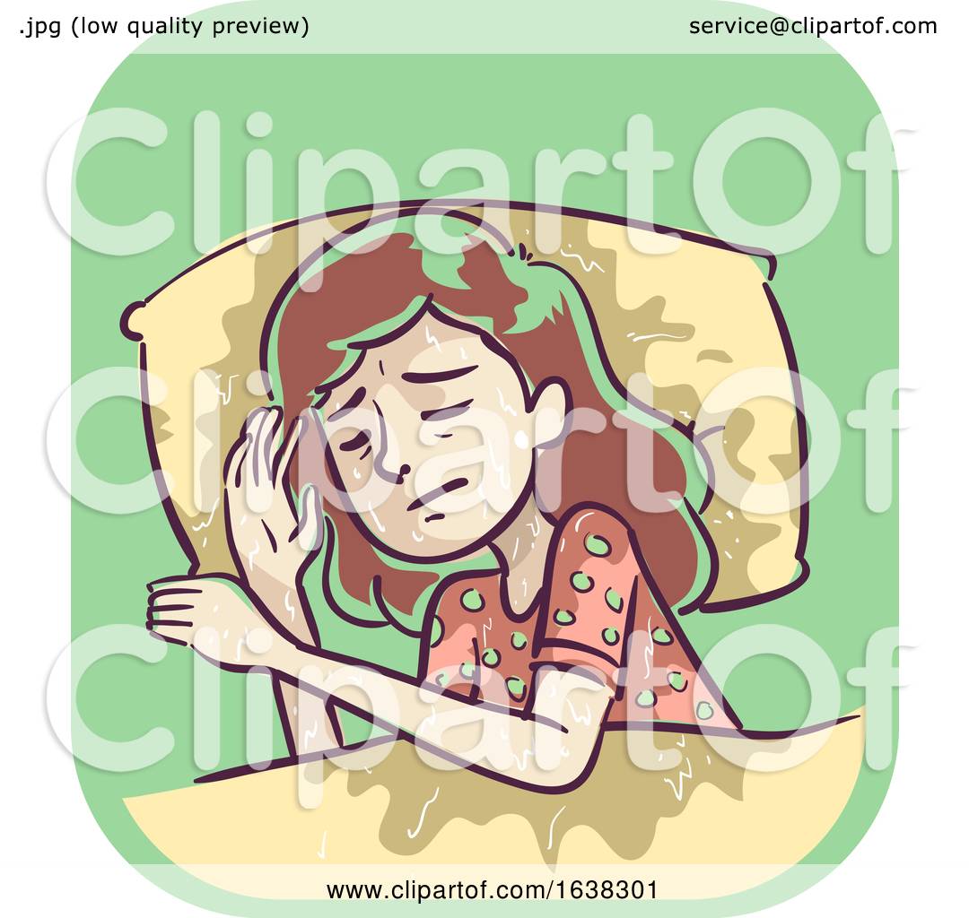 Girl Symptom Soaking Night Sweats Illustration by BNP Design Studio ...