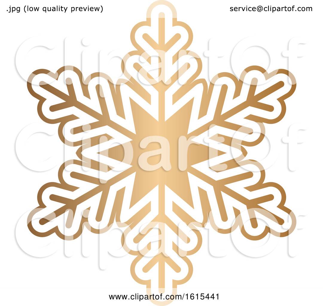 Gold Winter Christmas Snowflake By Kj Pargeter 1615441