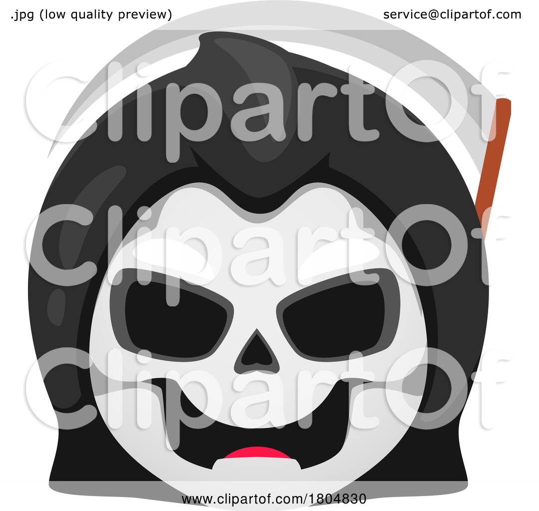 Grim Reaper Halloween Emoji by Vector Tradition SM #1804830