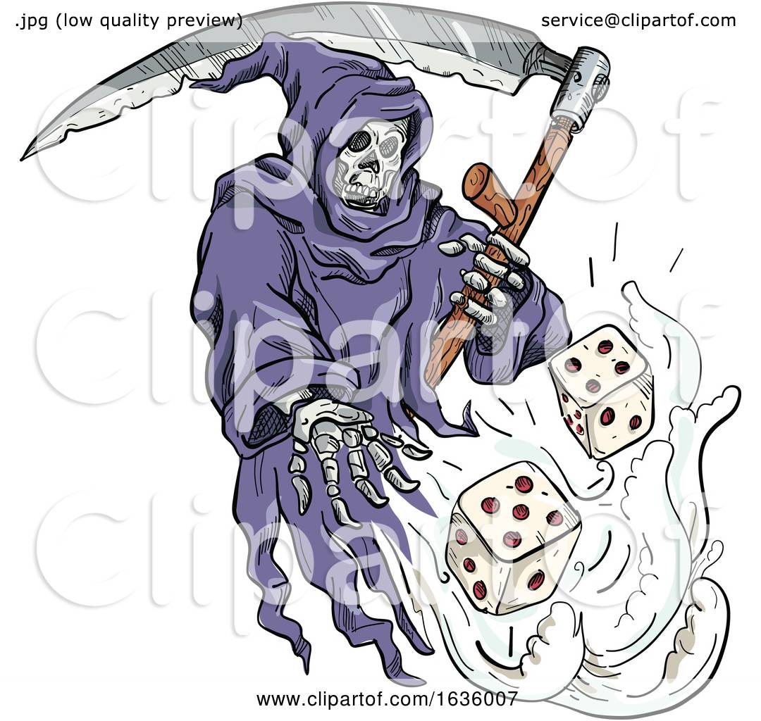 Grim Reaper Rolling Dice by patrimonio #1636007