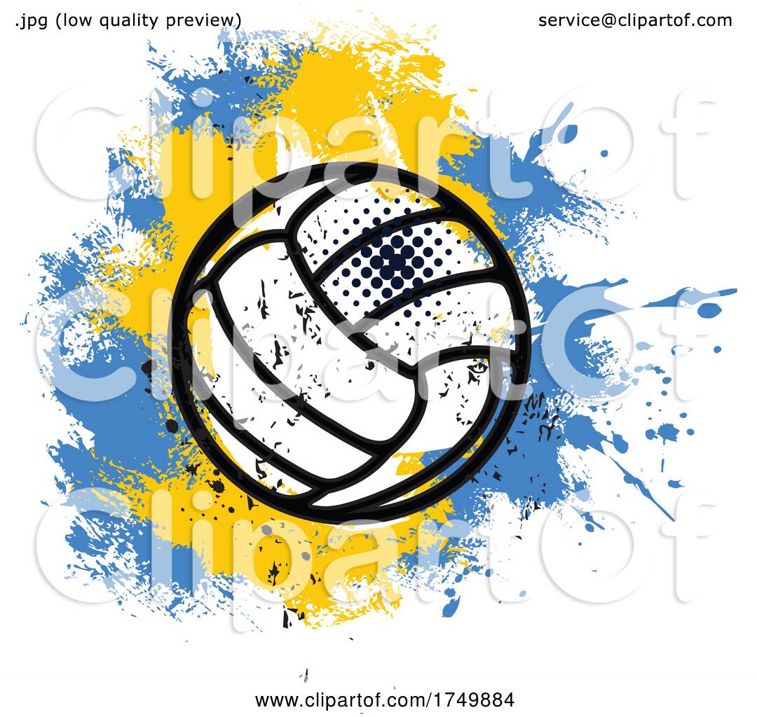 Grungy Volleyball Design by Vector Tradition SM #1749884
