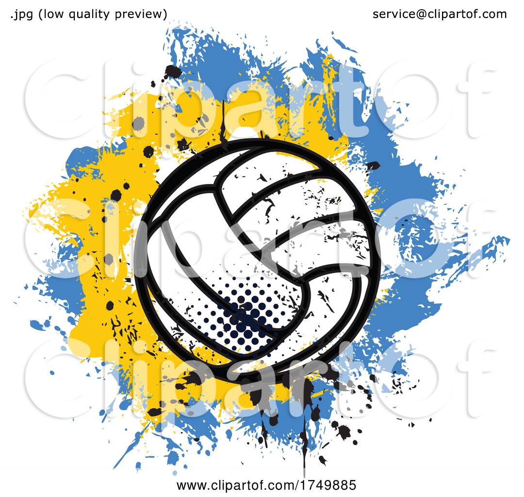 Grungy Volleyball Design by Vector Tradition SM #1749885