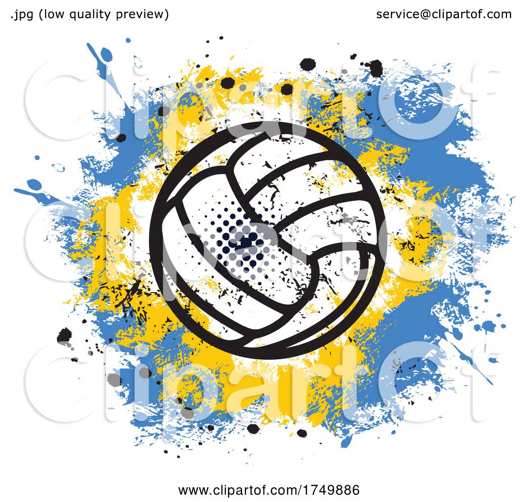 Grungy Volleyball Design by Vector Tradition SM #1749886