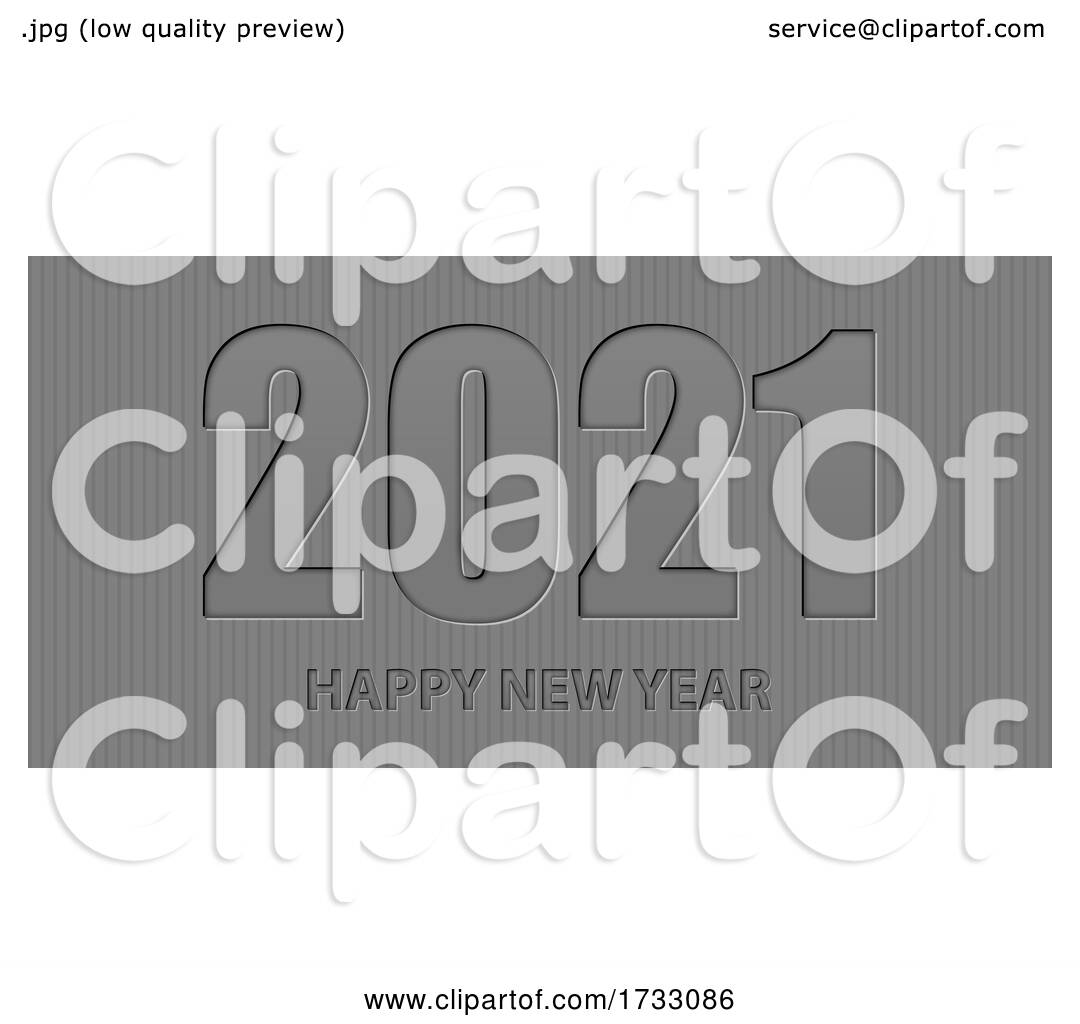 Happy New Year Minimalistic Background with Letterpress Style Design by KJ Pargeter #1733086