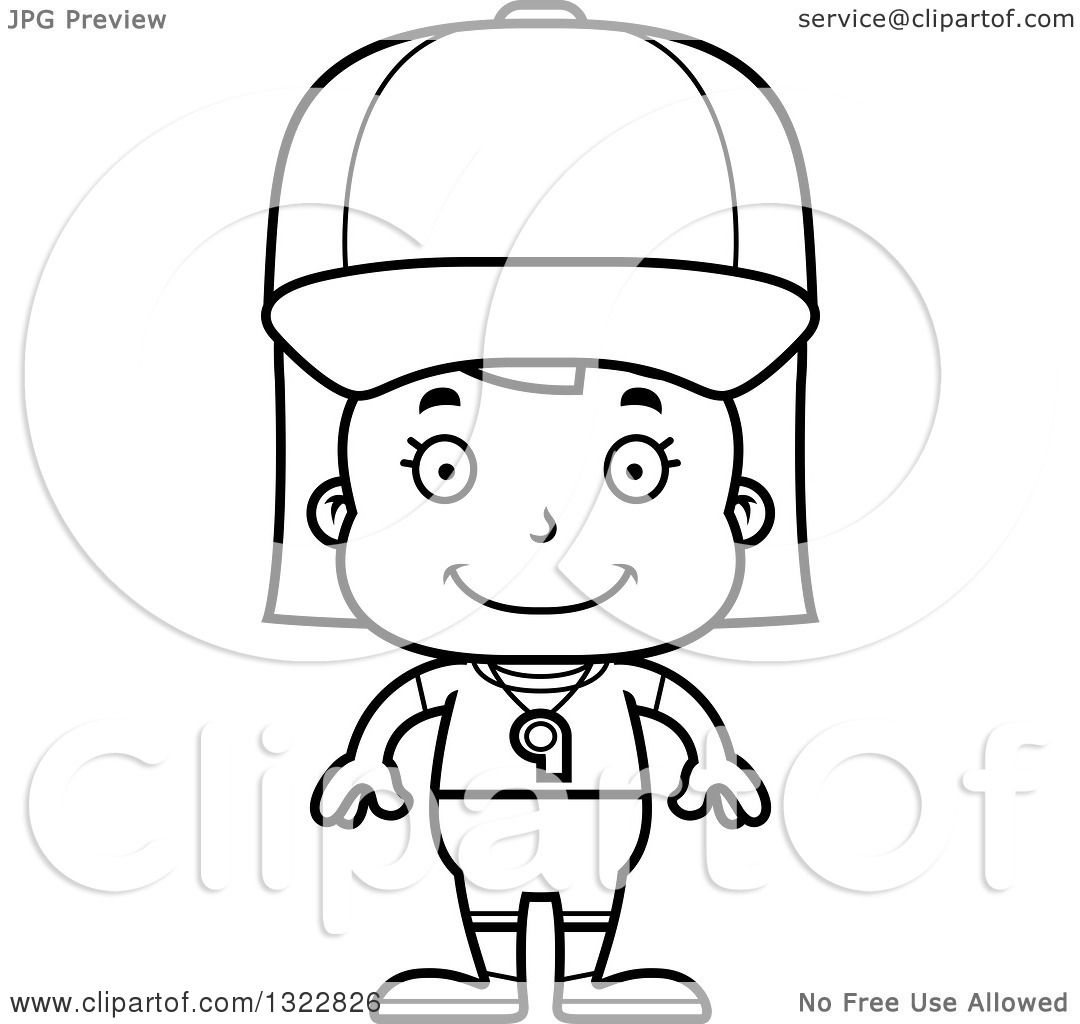 Cartoon image of a professional coach / trainer - black and white Stock  Photo - Alamy