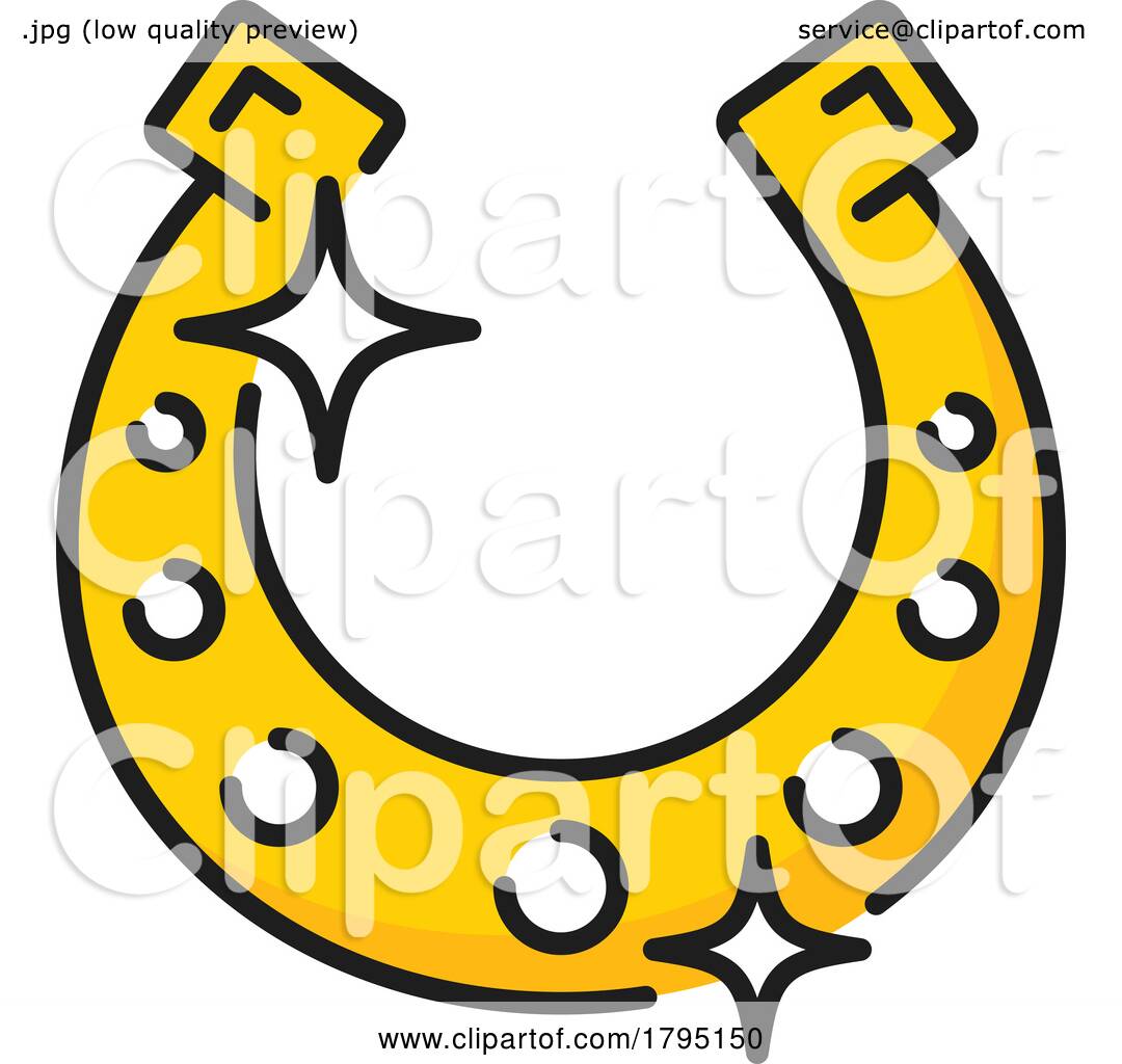 Horseshoe or horse shoe line art icon for apps Vector Image