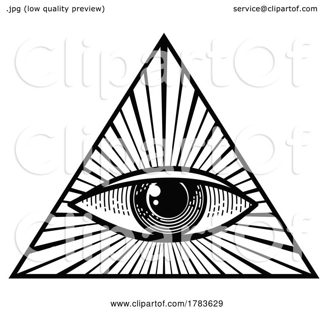 Providence Illuminati Eye in Pyramid Triangle by Vector Tradition
