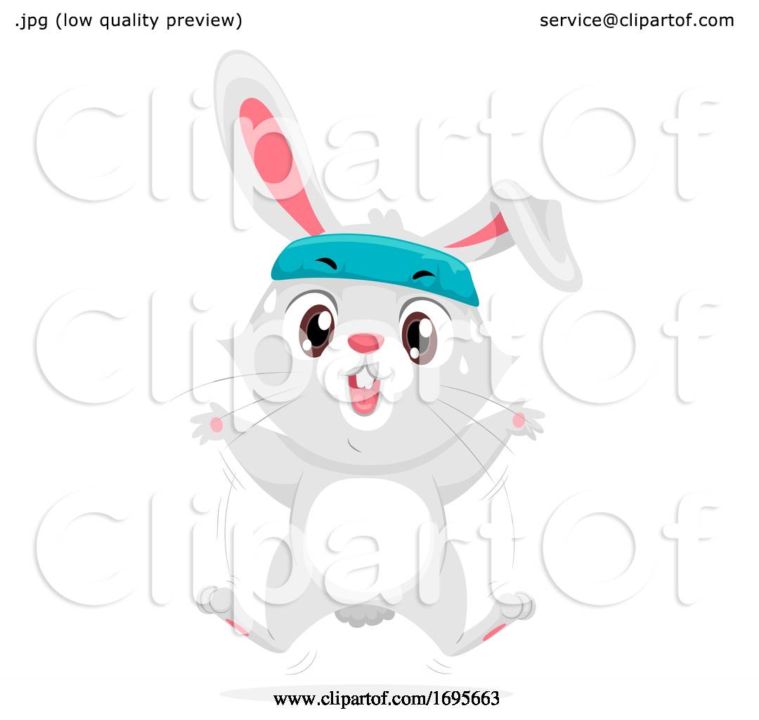 Rabbit Exercise Jumping Jack Illustration by BNP Design Studio