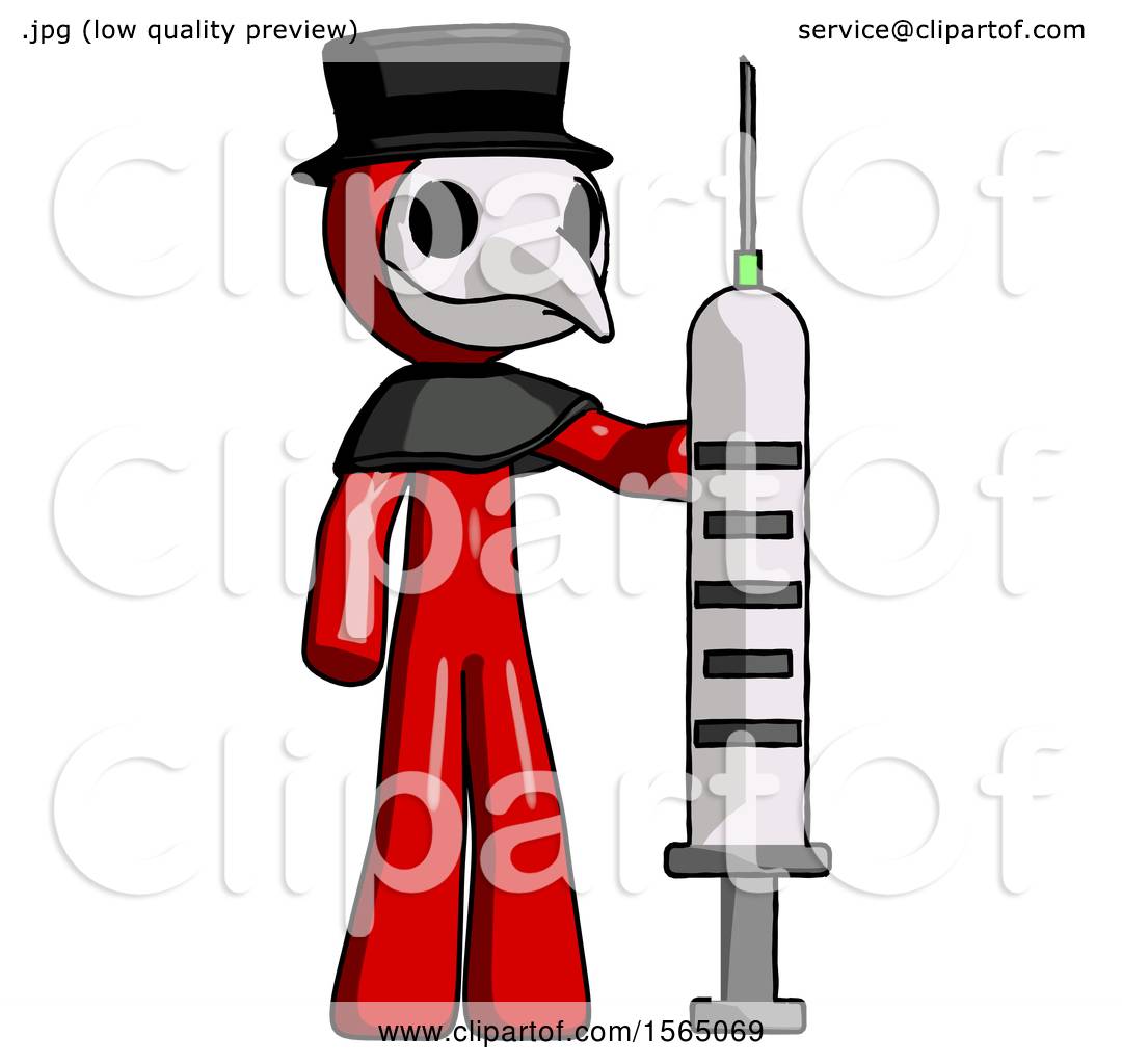 syringe cartoon red