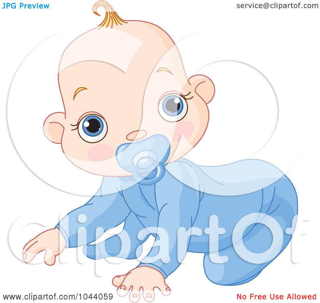 Royalty-Free (RF) Clip Art Illustration of a Baby Boy Crawling by ...