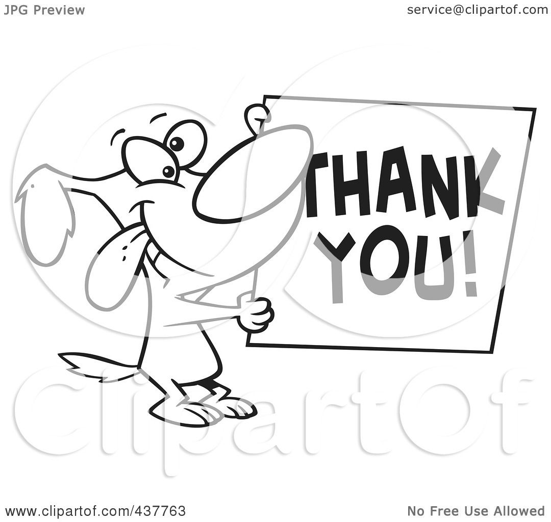free black and white thank you clipart - photo #43