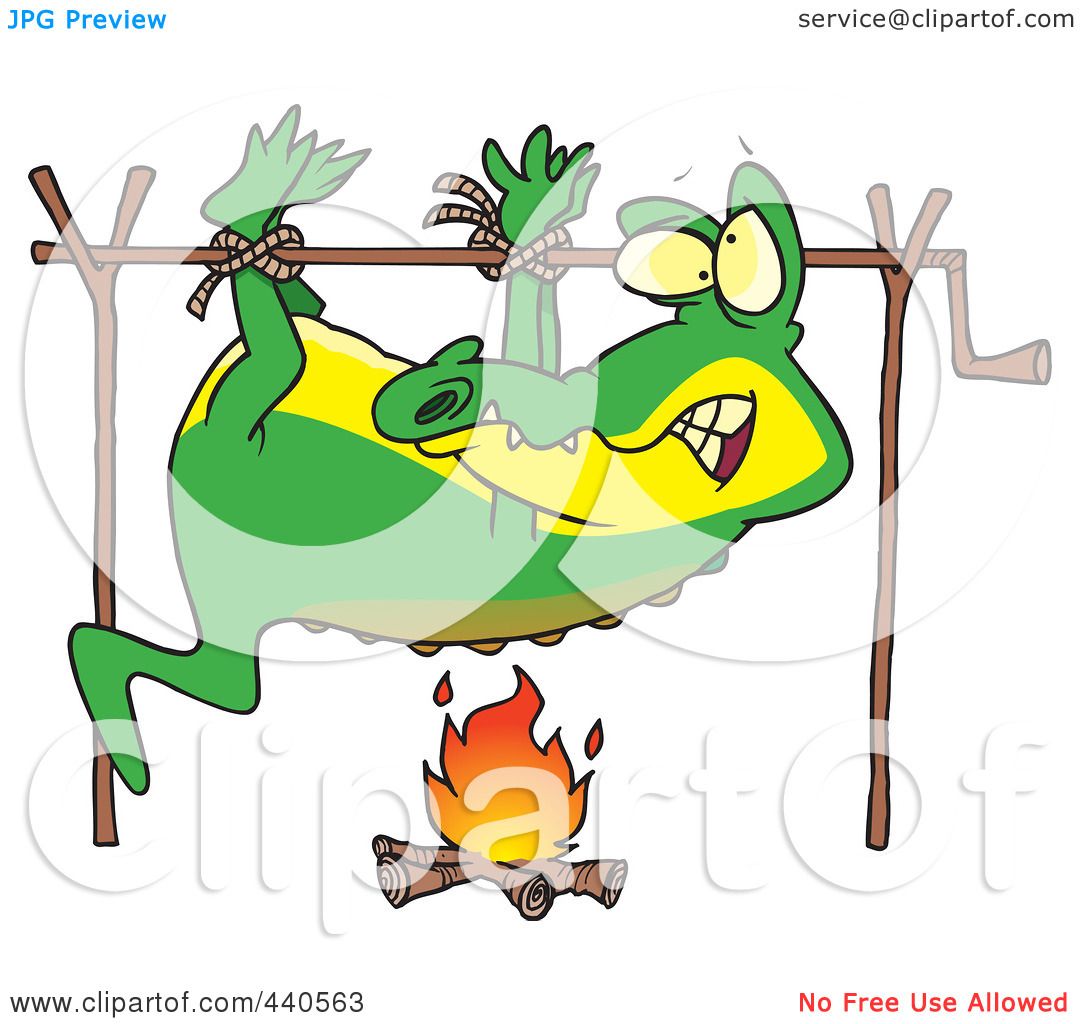 Royalty Free Rf Clip Art Illustration Of A Cartoon Alligator Cooking