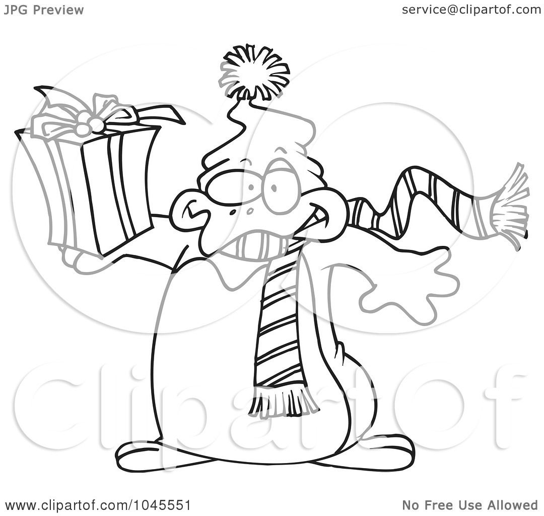 Download Royalty-Free (RF) Clip Art Illustration of a Cartoon Black And White Outline Design Of A ...