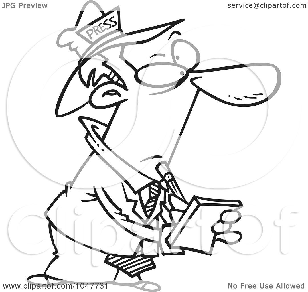 Royalty-Free (RF) Clip Art Illustration of a Cartoon Pointing Coach by  toonaday #1046974