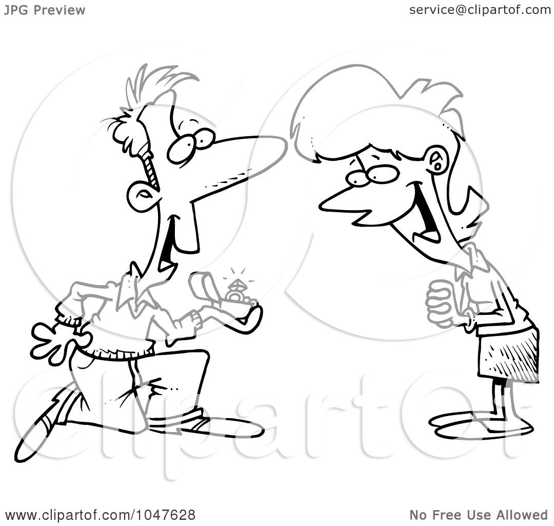 Royalty-Free (RF) Clip Art Illustration of a Cartoon Black And White ...