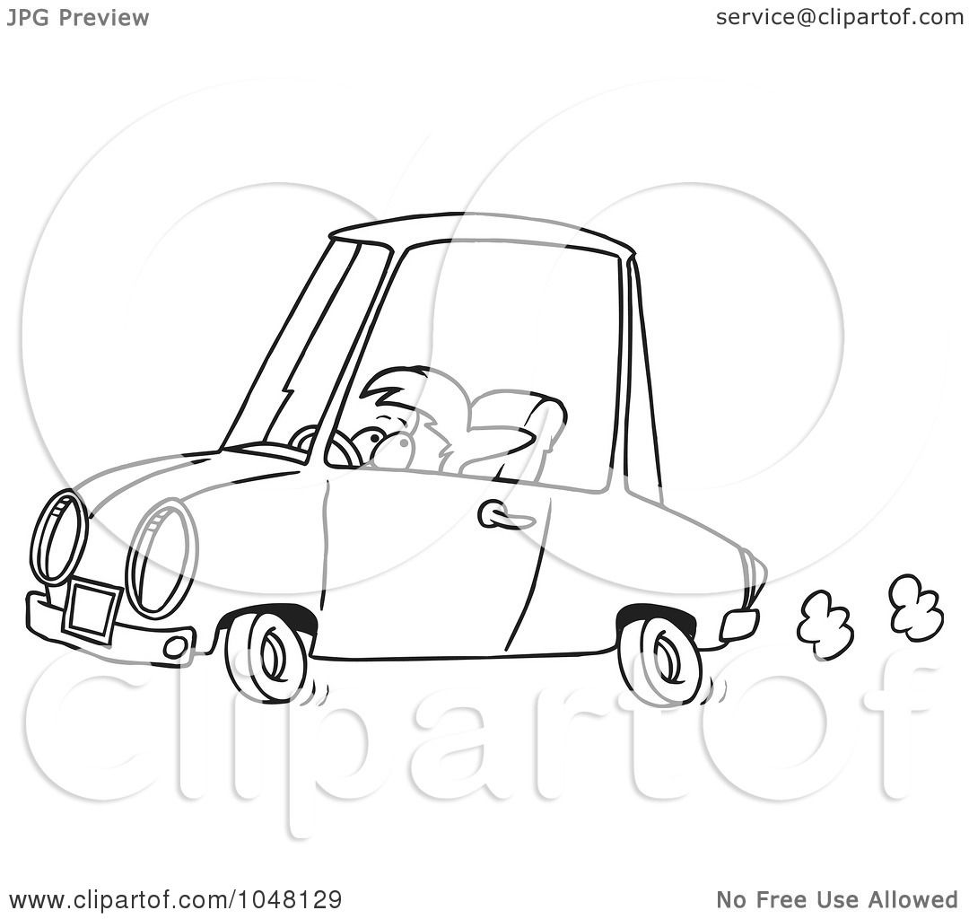Royalty-Free (RF) Clip Art Illustration of a Cartoon Black And White ...