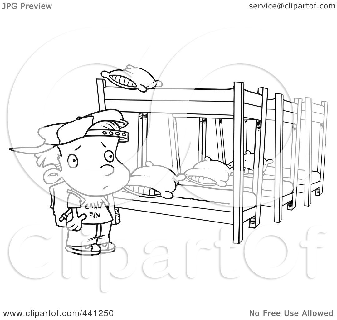summer camp clip art black and white