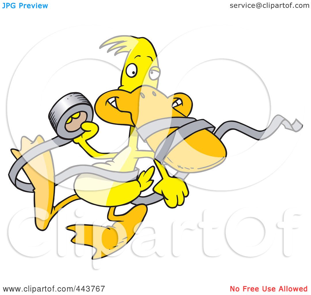 Royalty-Free (RF) Clip Art Illustration of a Cartoon Duck ...