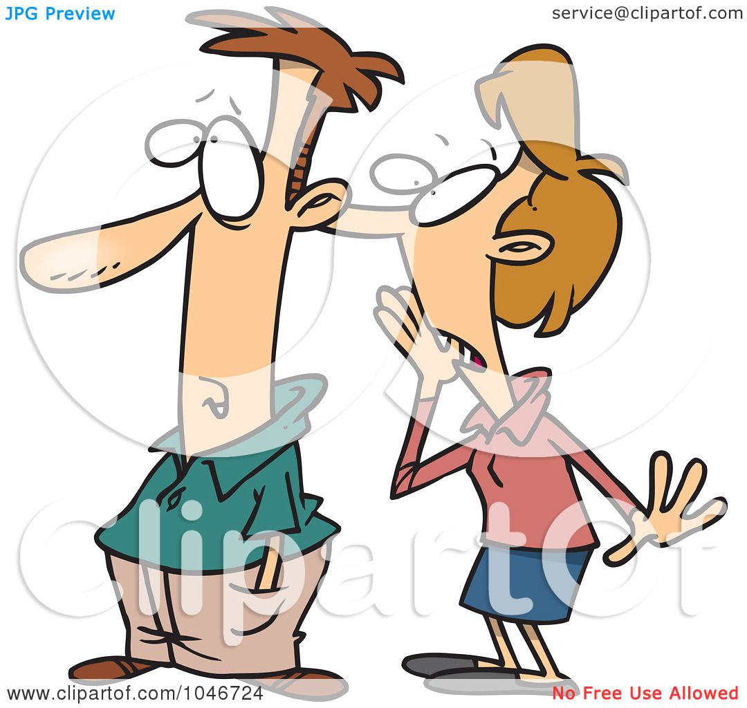 Royalty Free Rf Clip Art Illustration Of A Cartoon Lady Telling A Man