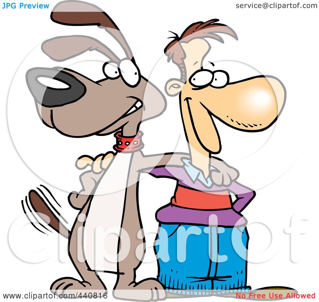 man and dog clipart - photo #33