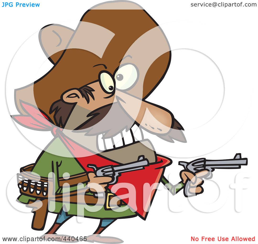 Royalty-Free (RF) Clip Art Illustration of a Cartoon Mexican Bandito