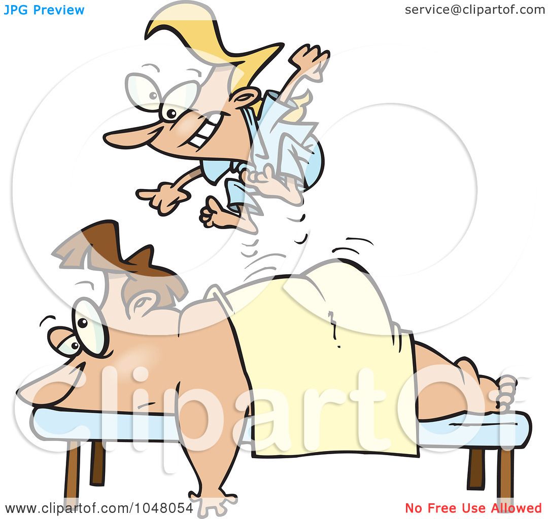 Royalty-Free (RF) Clip Art Illustration of a Cartoon Tiny Massage