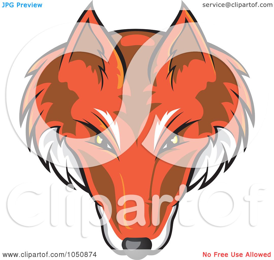 Royalty Free Rf Clip Art Illustration Of A Fox Face Logo By Paulo Resende