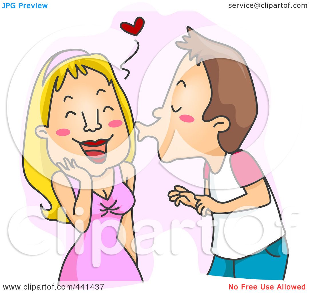 Royalty Free Rf Clip Art Illustration Of A Man Kissing A