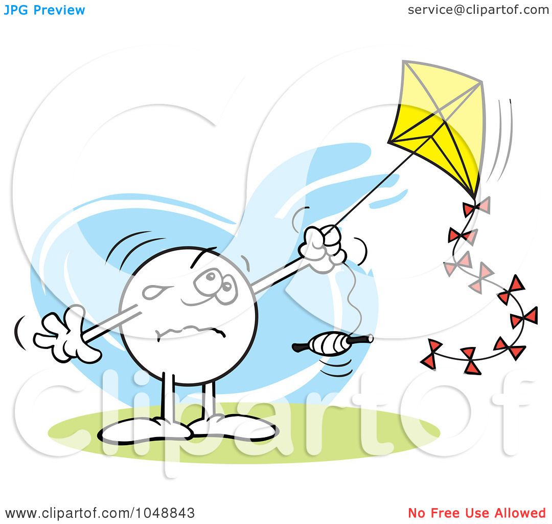 a sad kite cartoon