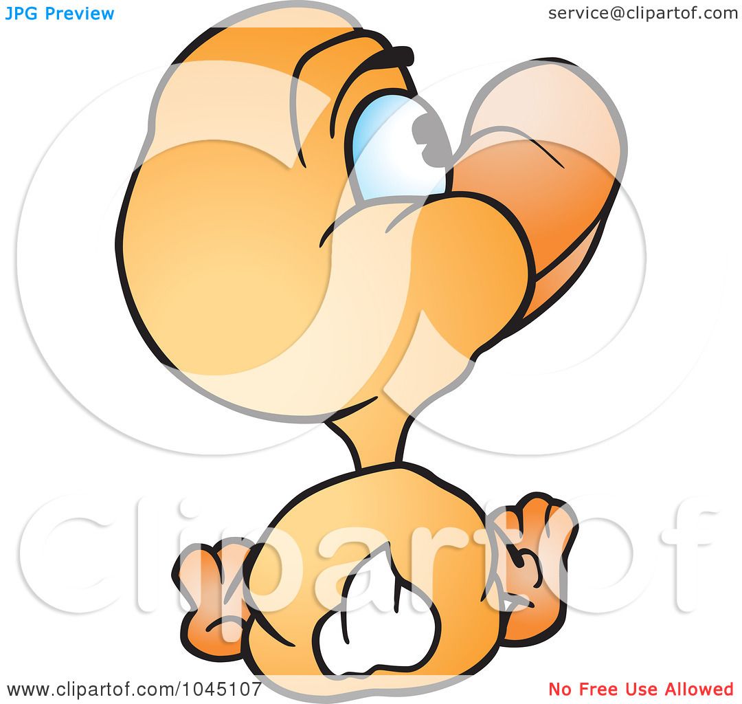 Royalty-Free (RF) Clip Art Illustration of a Yellow Duck - 4 by dero