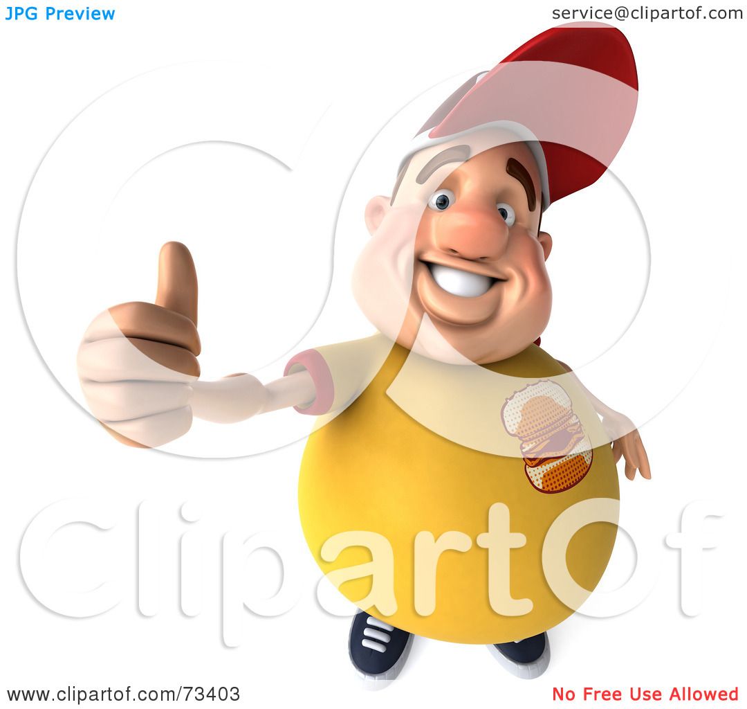 Royalty-Free (RF) Clipart Illustration of a 3d Chubby ...