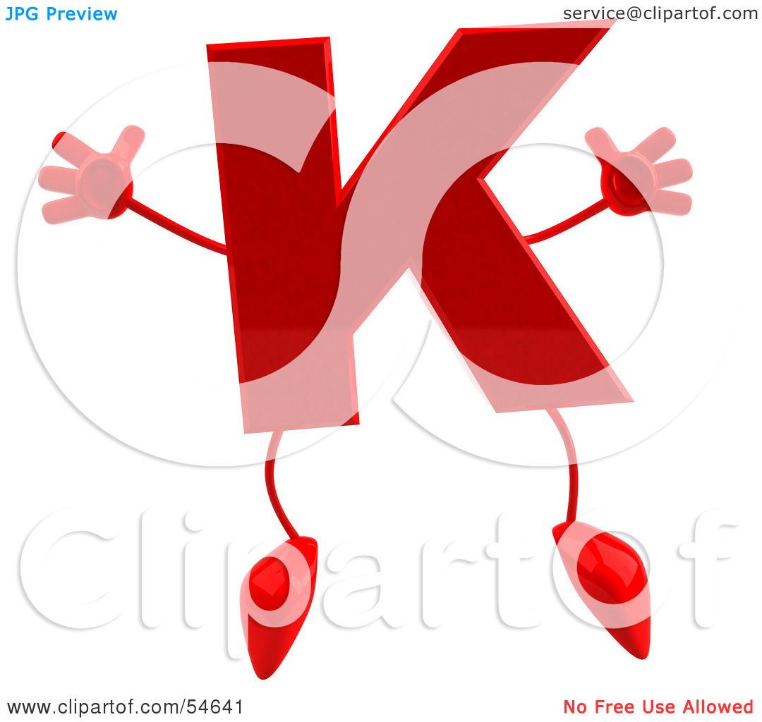 Royalty Free Rf Clipart Illustration Of A 3d Red Letter K With
