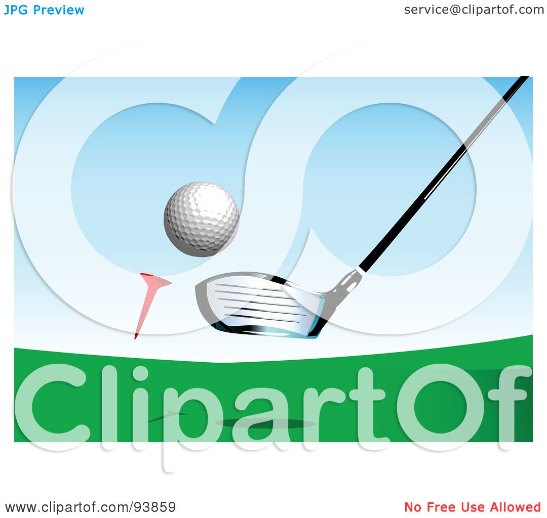 Royalty-Free (RF) Clipart Illustration of a Big Driver Golf Club