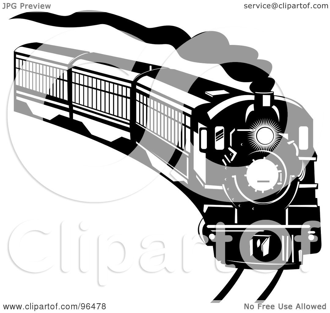 steam train clipart black and white - photo #32