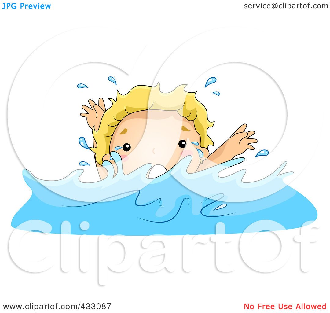 Royalty-Free (RF) Clipart Illustration of a Boy Drowning by BNP Design ...