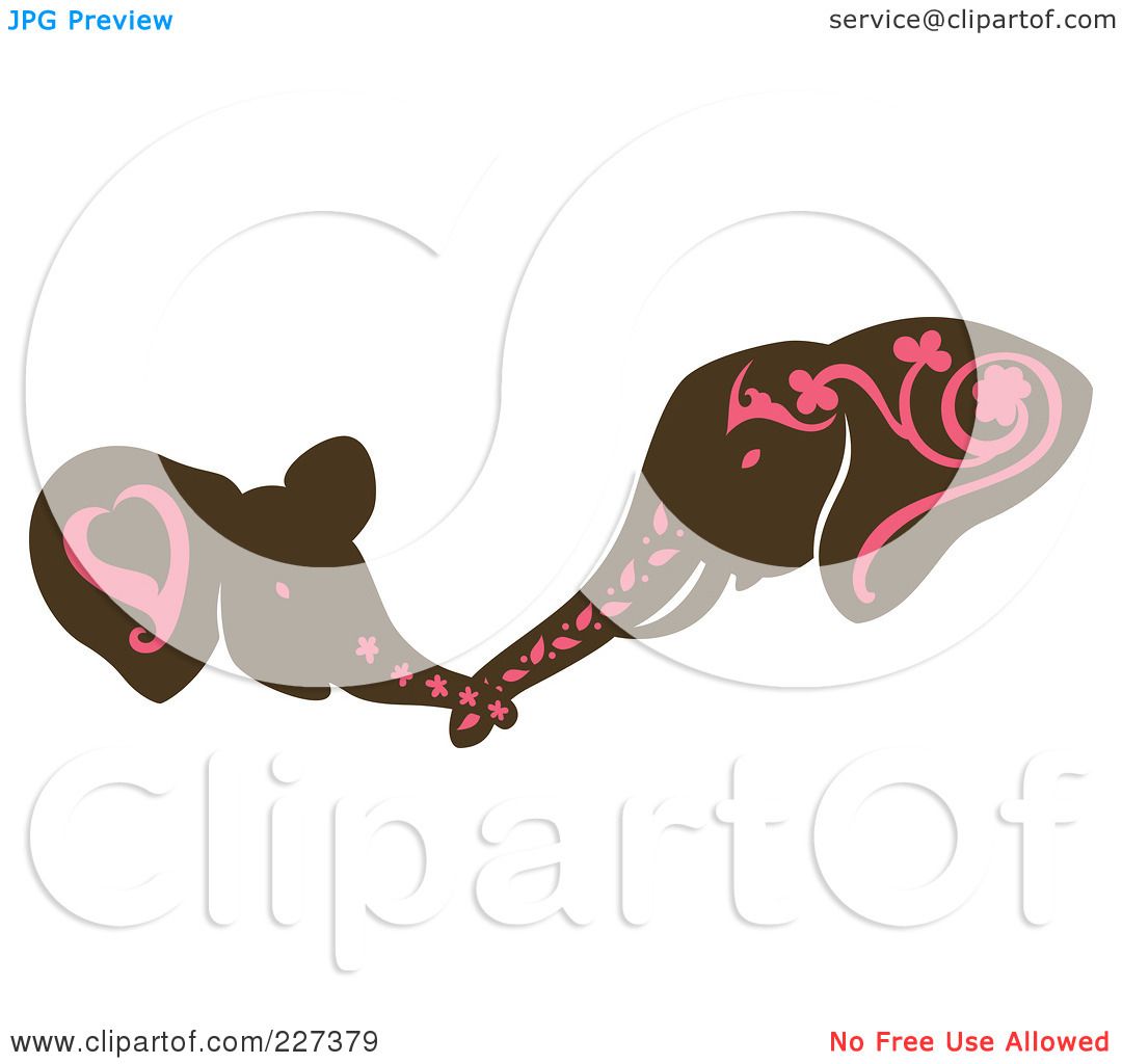 Royalty-Free (RF) Clipart Illustration of a Brown Elephant ...