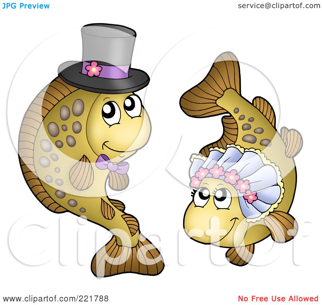 Royalty-Free (RF) Clipart Illustration of a Carp Fish ...